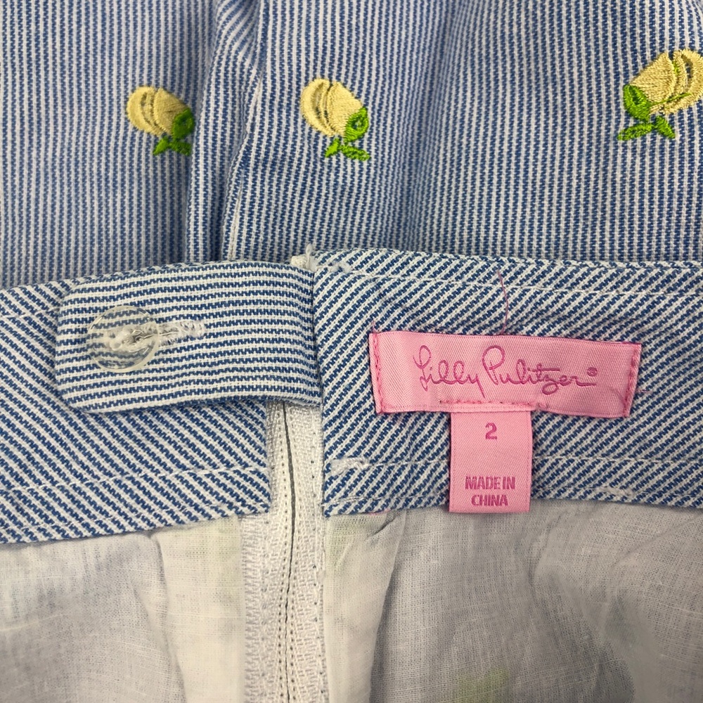 Lilly Pulitzer Lemon Seersucker Skirt - Picture 7 of 8